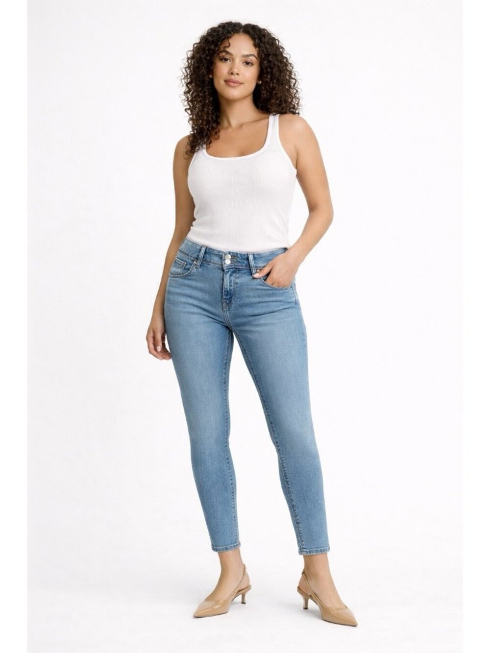 Hudson Jeans Collin Skinny Jeans Size 29 Light Wash Mid Rise Stretch Denim